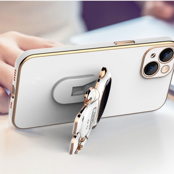 iPhone 13 3D Astronaut Phone Stand Pink Phone Case NWT - Picture 3 of 6